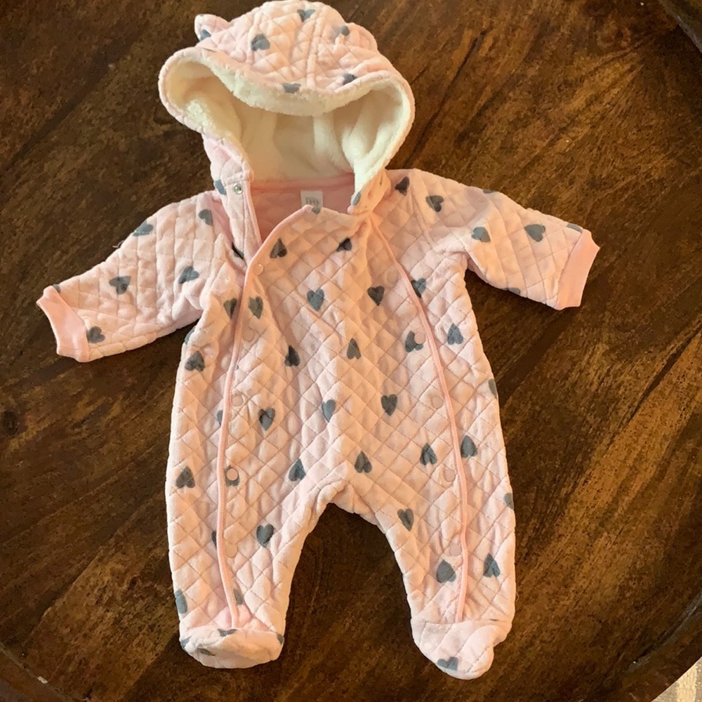 Newborn fleece snow suit